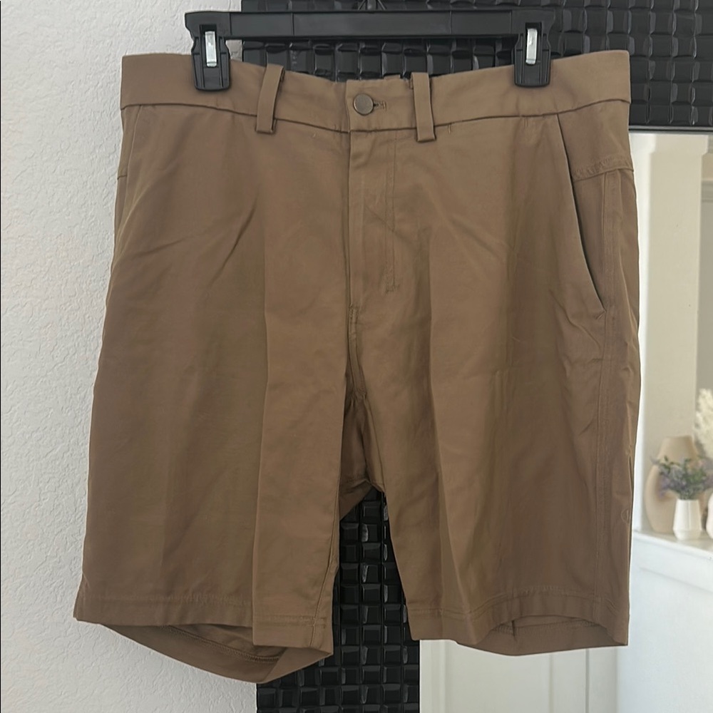 Lululemon Athletica Tan Flat Front Shorts